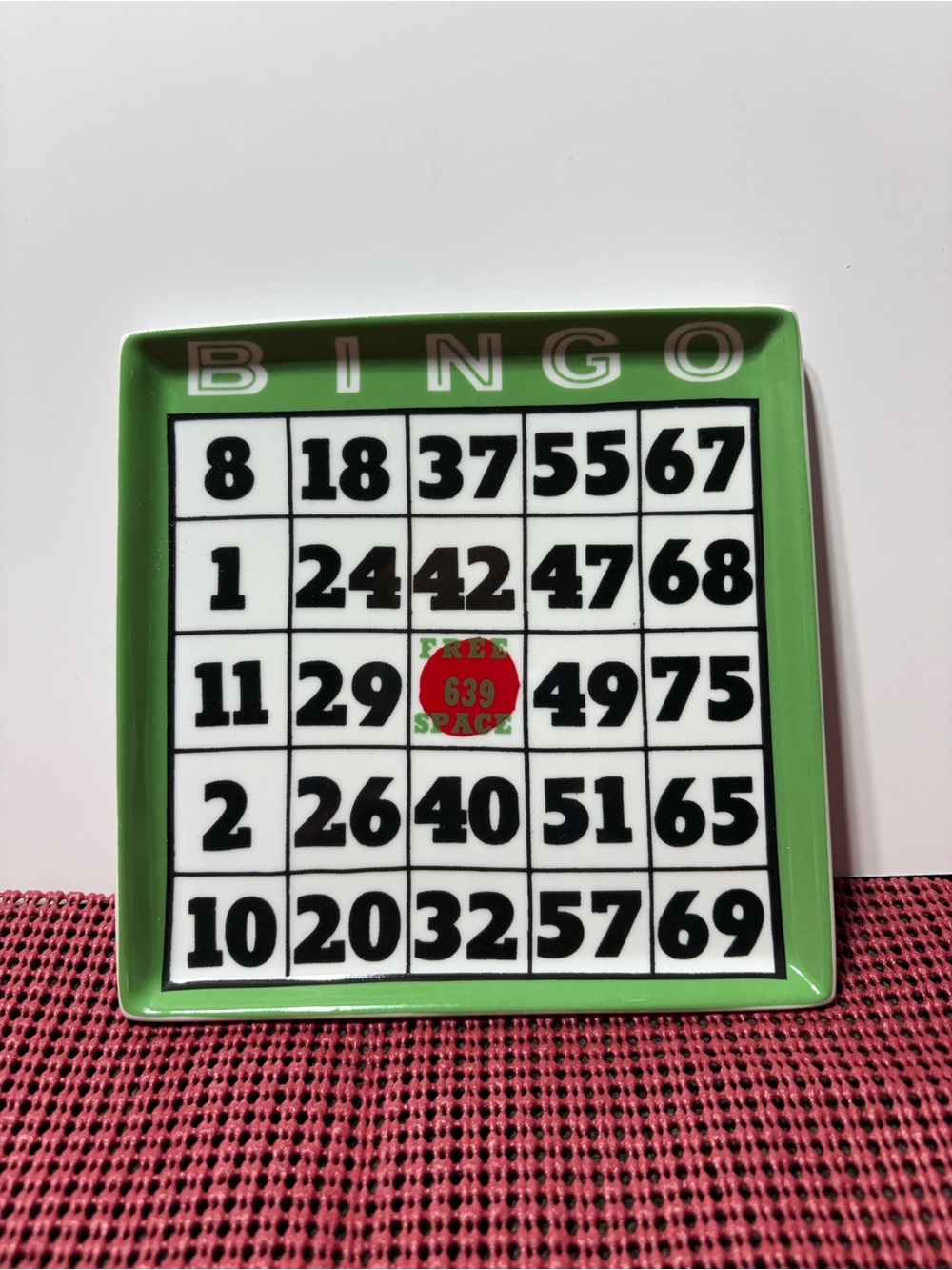 Rosanna Green Bingo Ceramic Trinket Tray